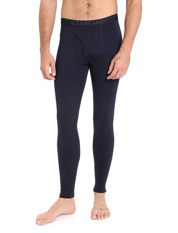 Midnight Navy Men's Icebreaker Merino 200 Oasis with Fly Leggings | USA 1132WNBY